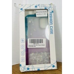 iPhone 11 Purple& Cyan  with Purple glitter case brand new
